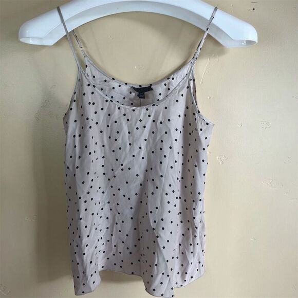 ATM Women's Polka Dot Silk Cami Top Strappy Sleeveless Blouse Size Small - Picture 1 of 6